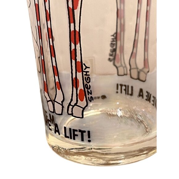 Vintage Pepsi Szeghy You Give Me A Lift Visual Creations Giraffe Frog Glass - Picture 3 of 7